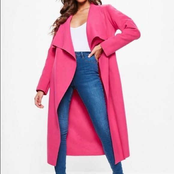 hot pink duster coat